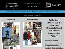 Tablet Screenshot of evidentiaryservices.com